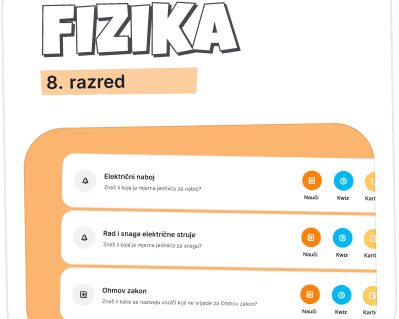 Fizika 8. ponavljanje gradiva